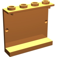 Lego panel, zeď 1x4x3, oranžová (4505157)